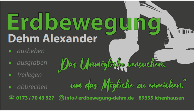 Erdbewegung Dehm Alexander